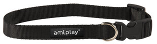 Amiplay Basic, S-kokoinen säädettävä kaulapanta, mustan värinen hinta ja tiedot | Koiran valjaat ja kaulapannat | hobbyhall.fi
