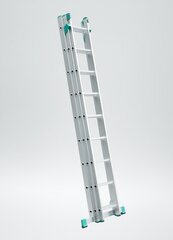 Alumiinitikkaat, tuetut, jatkettavat, (3-osaiset) 3x7 askeleen portaat EUROSTYL (SLOVAKIA) hinta ja tiedot | EUROSTYL Kodin remontointi | hobbyhall.fi
