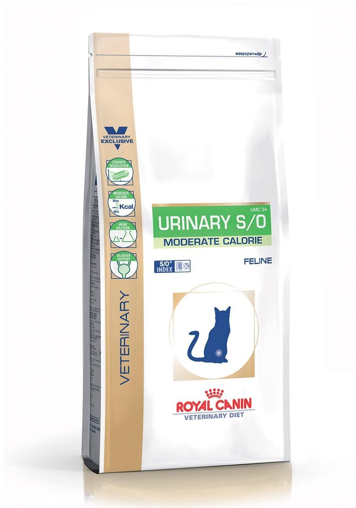 Royal Canin Ura Moderate Calori, 7 kg, ylipainoon ja virtsateiden ongelmien ehkäisyyn hinta ja tiedot | Kissan kuivaruoka | hobbyhall.fi