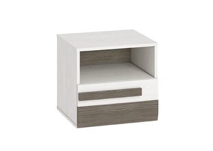 Yöpöytä Blanco 18, valkoinen/harmaa hinta ja tiedot | Yöpöydät | hobbyhall.fi