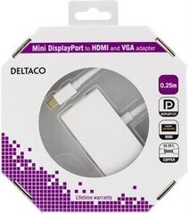Adapteri Deltaco DP - HDMIVGA1 - K mini DisplayPort - HDMI ja VGA hinta ja tiedot | Adapterit | hobbyhall.fi
