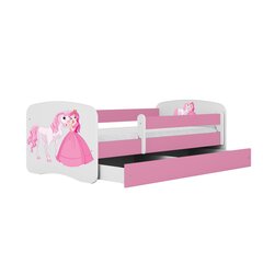 Kocot Kids Babydreams -lastensänky, 160 cm x 80 cm, vaaleanpunaisen värinen hinta ja tiedot | Lastensängyt | hobbyhall.fi