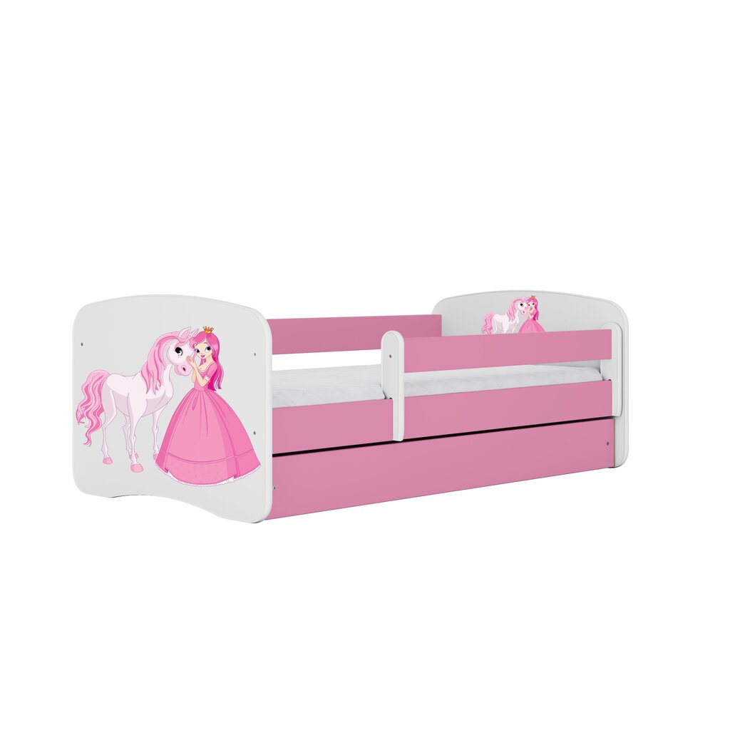 Kocot Kids Babydreams -lastensänky, 160 cm x 80 cm, vaaleanpunaisen värinen hinta ja tiedot | Lastensängyt | hobbyhall.fi