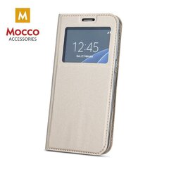 Mocco Smart Look Magnet Book Case With Window For Huawei Mate 20 Pro Gold hinta ja tiedot | Puhelimen kuoret ja kotelot | hobbyhall.fi