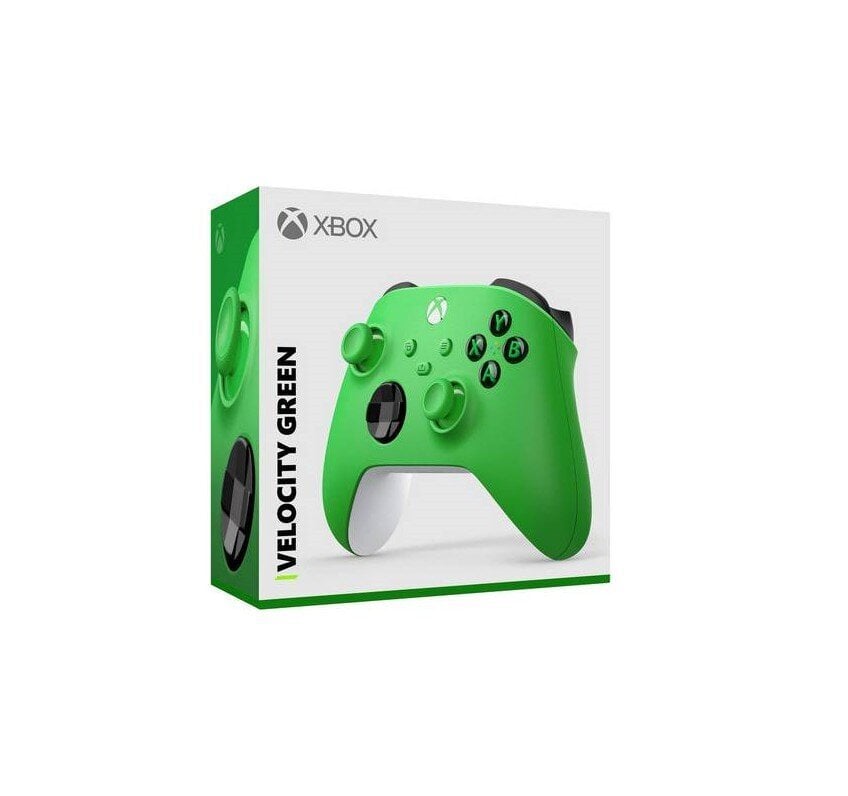 Microsoft XBOX Series Wireless Controller Velocity Green hinta ja tiedot | Ohjaimet ja lisätarvikkeet | hobbyhall.fi