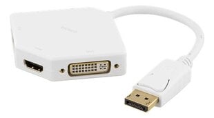 Deltaco DP-MULTI5, DVI, HDMI, VGA, DisplayPort, 0.2m hinta ja tiedot | Adapterit | hobbyhall.fi