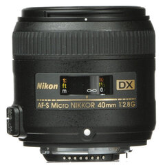 Nikon AF-S DX Micro NIKKOR 40mm f/2.8G ED hinta ja tiedot | Objektiivit | hobbyhall.fi