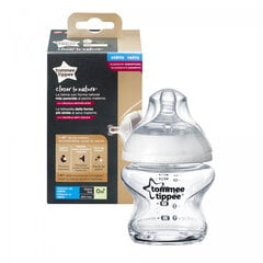 TOMMEE TIPPEE lasinen tuttipullo CTN 150ml 0m + 42243775 hinta ja tiedot | Tuttipullot ja tarvikkeet | hobbyhall.fi