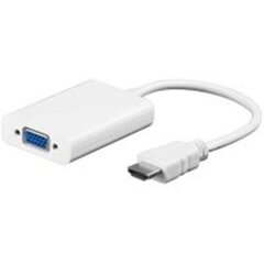 Goobay HDMI - VGA/3.5mm, M/F VGA + 3.5mm valkoinen hinta ja tiedot | Adapterit | hobbyhall.fi