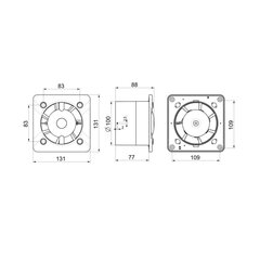 Imutuulettimen kotelo Equation, KW100T 100 mm, valkoinen hinta ja tiedot | Equation Kodin remontointi | hobbyhall.fi