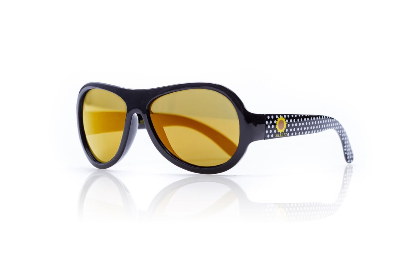 Lasten aurinkolasit Shadez Designer Polka Sunflower Black Junior, 3-7 a hinta ja tiedot | Lasten asusteet | hobbyhall.fi