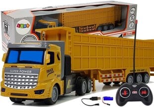 Kaukosäätimellä varustettu kuorma-auto 1:48, keltainen, 6+ vuotta hinta ja tiedot | Poikien lelut | hobbyhall.fi