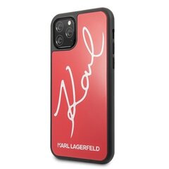Puhelinkotelo Karl Lagerfeld KLHCN58DLKSRE iPhone 11 Pro red hard case Signature Glitter hinta ja tiedot | Puhelimen kuoret ja kotelot | hobbyhall.fi