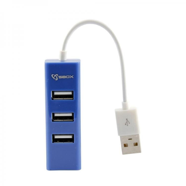 Sbox H-204BL, USB-hub, 4xUSB hinta ja tiedot | Adapterit | hobbyhall.fi