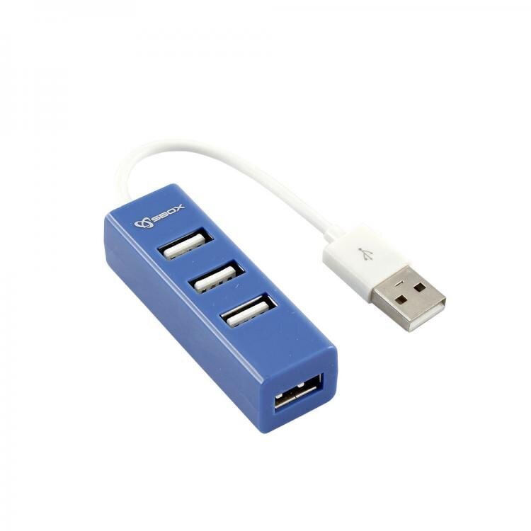Sbox H-204BL, USB-hub, 4xUSB hinta ja tiedot | Adapterit | hobbyhall.fi