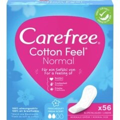 Terveysside Carefree Carefree Cotton Uscented, 56 kpl hinta ja tiedot | Tamponit ja terveyssiteet | hobbyhall.fi