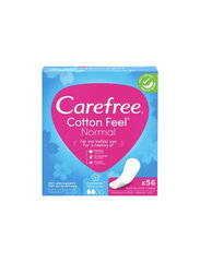 Terveysside Carefree Carefree Cotton Uscented, 56 kpl hinta ja tiedot | Tamponit ja terveyssiteet | hobbyhall.fi