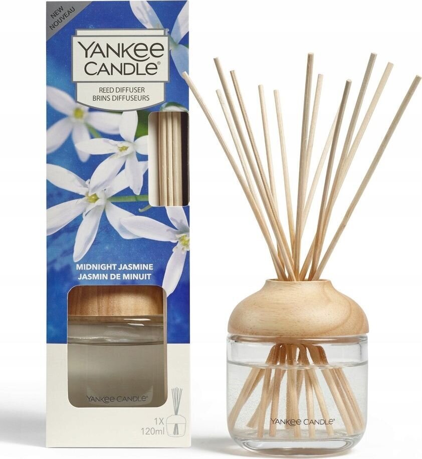 Kotituoksu tikuilla Yankee Candle Midnight Jasmine, 120 ml hinta ja tiedot | Huonetuoksut | hobbyhall.fi