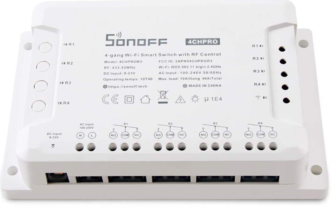 Sonoff 4CH PRO R3 hinta ja tiedot | Turvajärjestelmien ohjaimet | hobbyhall.fi