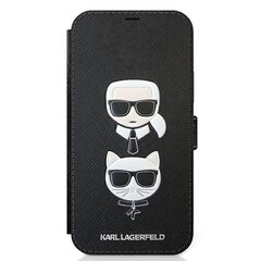 Karl Lagerfeld KLFLBKP12SSAKICKCBK iPhone 12 mini 5.4:lle, musta hinta ja tiedot | Puhelimen kuoret ja kotelot | hobbyhall.fi