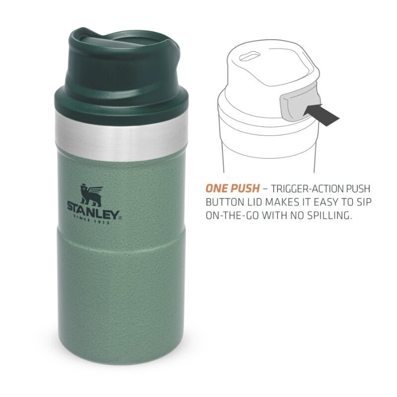 The Trigger-Action Travel Mug Classic termosmuki 0,25 l, vihreä hinta ja tiedot | Termoskannut ja termosmukit | hobbyhall.fi