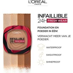 Kompakti meikkivoide L'Oreal Make Up Infallible Fresh Wear, 9 g, 20 Ivory hinta ja tiedot | Meikkivoiteet ja puuterit | hobbyhall.fi