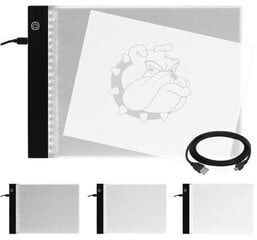 Luonnostaulu, XL 33,5 cm 3-tasoinen USB-valaistus piirustuslauta hinta ja tiedot | Taide- ja askartelutarvikkeet | hobbyhall.fi
