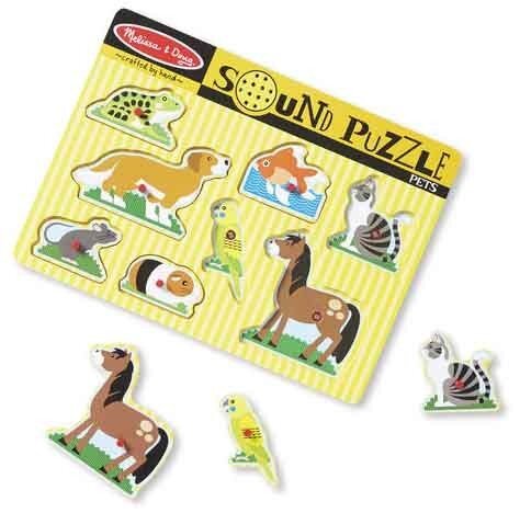 MELISSA & DOUG Pets -puinen palapeli äänitehosteilla hinta ja tiedot | Vauvan lelut | hobbyhall.fi