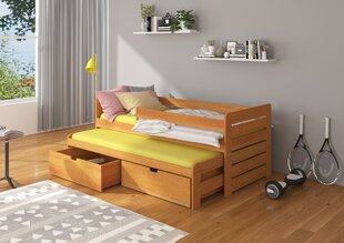 Lastensänky ADRK Furniture Tom 200x90 cm, sivusuojalla, pinkki hinta ja tiedot | Lastensängyt | hobbyhall.fi