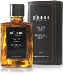Ravitseva partaöljy Noberu No 105 Beard Oil Heavy Black Oak, 30 ml hinta ja tiedot | Parranajo ja karvanpoisto | hobbyhall.fi