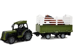 Kaukosäädettävä traktori perävaunulla 1:28 hinta ja tiedot | Poikien lelut | hobbyhall.fi