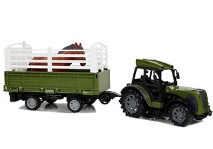 Kaukosäädettävä traktori perävaunulla 1:28 hinta ja tiedot | Poikien lelut | hobbyhall.fi