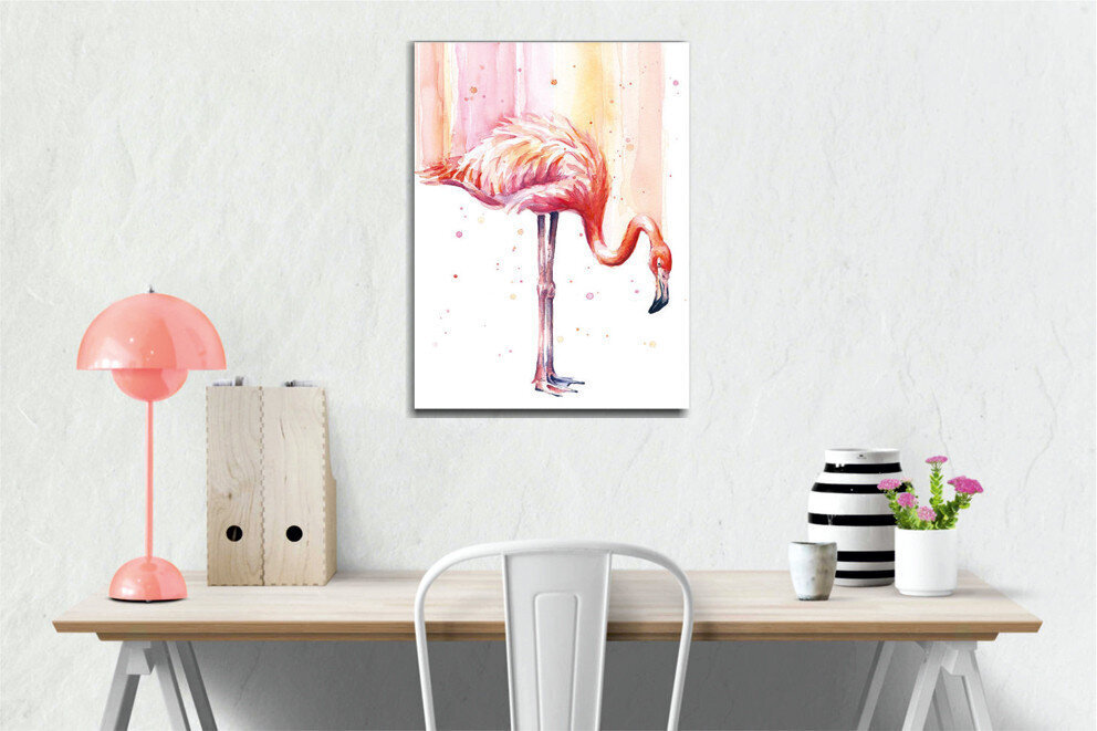 Flamingo-sisustustaulu, 30 x 40 cm hinta ja tiedot | Taulut | hobbyhall.fi