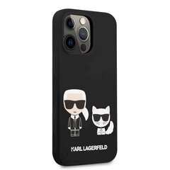 KLHCP13XSSKCK Karl Lagerfeld ja Choupette Liquid Silicone -kotelo iPhone 13 Pro Max -puhelimelle, musta hinta ja tiedot | Puhelimen kuoret ja kotelot | hobbyhall.fi