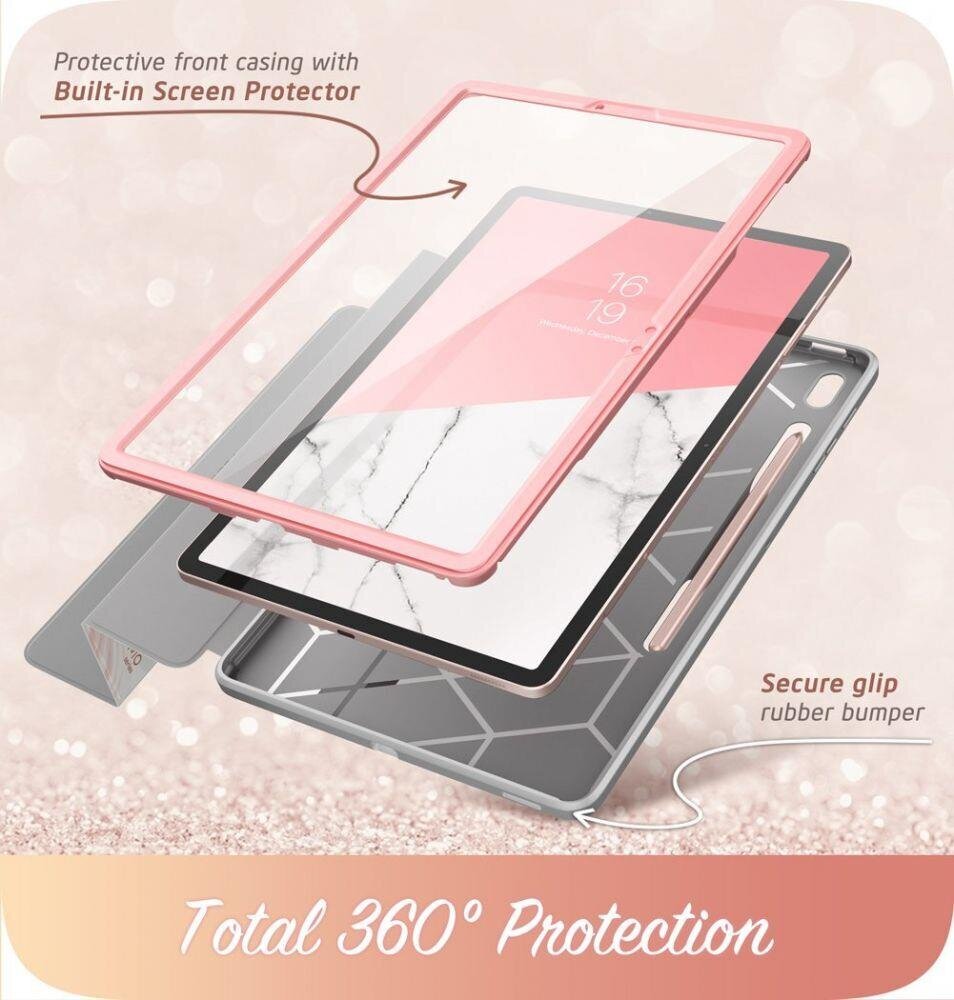 Supcase Cosmo, Galaxy Tab S7 FE 5G 12.4 T730 / T736B marble hinta ja tiedot | Tablettien kotelot ja muut tarvikkeet | hobbyhall.fi