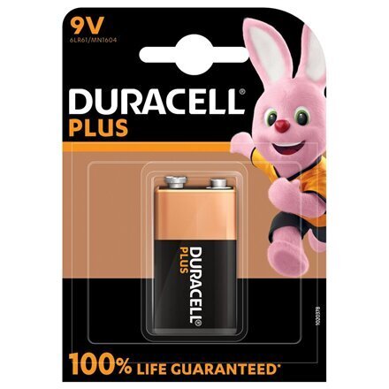 Paristo Duracell Plus Alkaline 9V hinta ja tiedot | Paristot | hobbyhall.fi