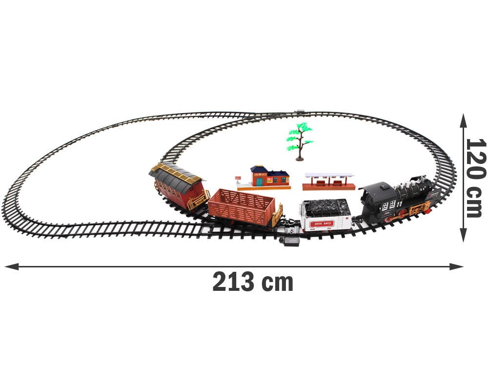 Juna raidoilla "Express Train", valot ja äänet hinta ja tiedot | Poikien lelut | hobbyhall.fi