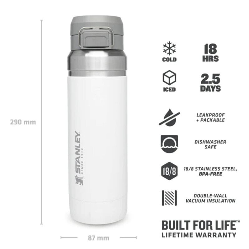 Termospullo The Quick Flip Water Bottle Go 1,06 ltr, valkoinen hinta ja tiedot | Termoskannut ja termosmukit | hobbyhall.fi