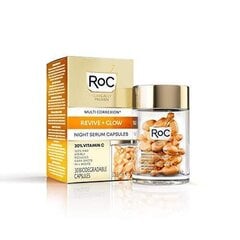 RoC Multi Correxion Revive & Glow -yöseerumi C-vitamiinilla 30 x 0,35 ml hinta ja tiedot | Kasvoöljyt ja seerumit | hobbyhall.fi