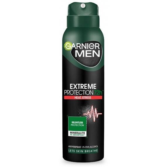 Suihkedeodorantti miehille Garnier Mineral Extreme Protection 72h, 150 ml hinta ja tiedot | Deodorantit | hobbyhall.fi