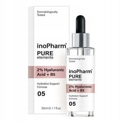 Kasvoseerumi, jossa on 2% hyaluronihappoa ja B5-vitamiinia, InoPharm Pure, 30 ml hinta ja tiedot | InoPharm Kasvojenhoitotuotteet | hobbyhall.fi