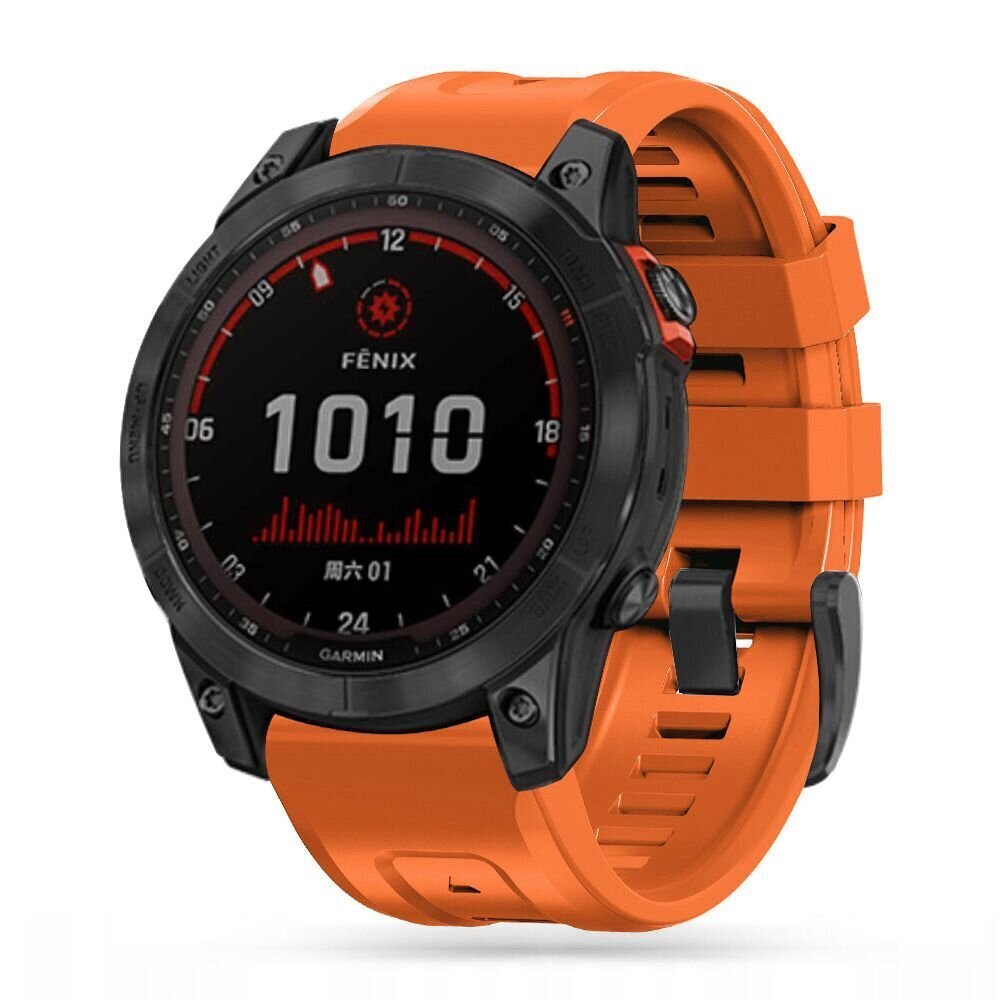 Tech Protect Iconband Garmin Fenix 3 / 5X / 3HR / 5X PLUS / 6X / 6X PRO / 7X (26mm), oranssi). hinta ja tiedot | Älykellojen ja aktiivisuusrannekkeiden lisätarvikkeet | hobbyhall.fi