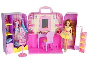 Lean Toys -pukeutumishuone nukeille, vaaleanpunainen hinta ja tiedot | Tyttöjen lelut | hobbyhall.fi