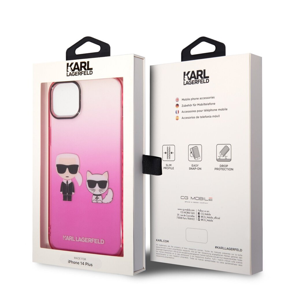 Karl Lagerfeld TPE Karl and Choupette Case suojakotelo iPhone 14 Pro puhelimelle, musta hinta ja tiedot | Puhelimen kuoret ja kotelot | hobbyhall.fi