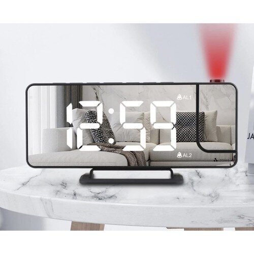 Digitaalinen peili LED herätyskello-projektorilla hinta ja tiedot | Sisustustuotteet | hobbyhall.fi