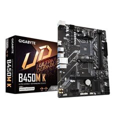 Gigabyte B450M K (rev. 1.0), Micro ATX, AM4, DDR4 hinta ja tiedot | Gigabyte Tietokoneen komponentit | hobbyhall.fi