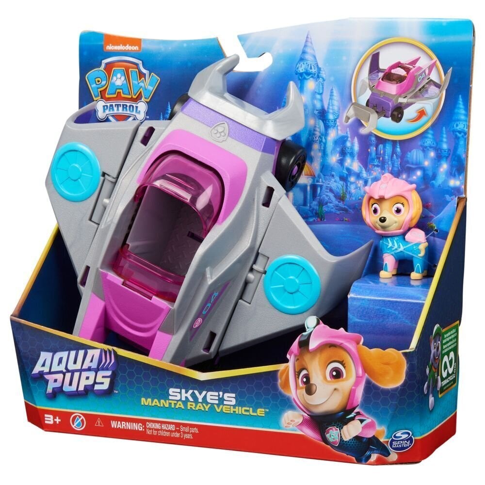 Ajoneuvo Paw Patrol (Ryhmä Hau) Aqua Themed Skye 6066141, vaaleanpunainen hinta ja tiedot | Poikien lelut | hobbyhall.fi