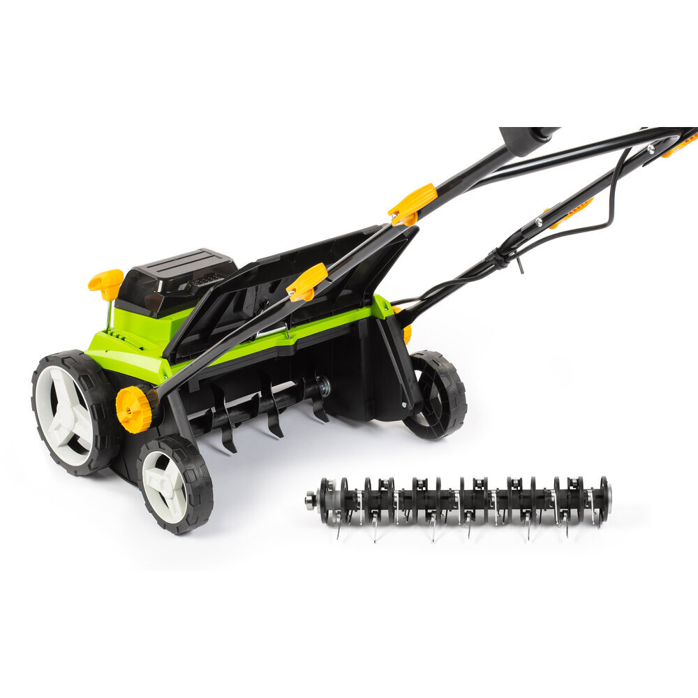 Johdoton generaattori laatikkoon Fieldmann FZV 70905-0 2x20W, 20V FAST POWER, 38cm, 50L hinta ja tiedot | Nurmikon ilmaajat ja jyrsimet | hobbyhall.fi