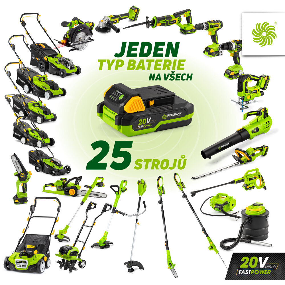 Johdoton generaattori laatikkoon Fieldmann FZV 70905-0 2x20W, 20V FAST POWER, 38cm, 50L hinta ja tiedot | Nurmikon ilmaajat ja jyrsimet | hobbyhall.fi