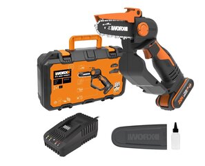 Akkukäyttöinen mini moottorisaha Worx WP342E hinta ja tiedot | Worx Piha ja puutarha | hobbyhall.fi